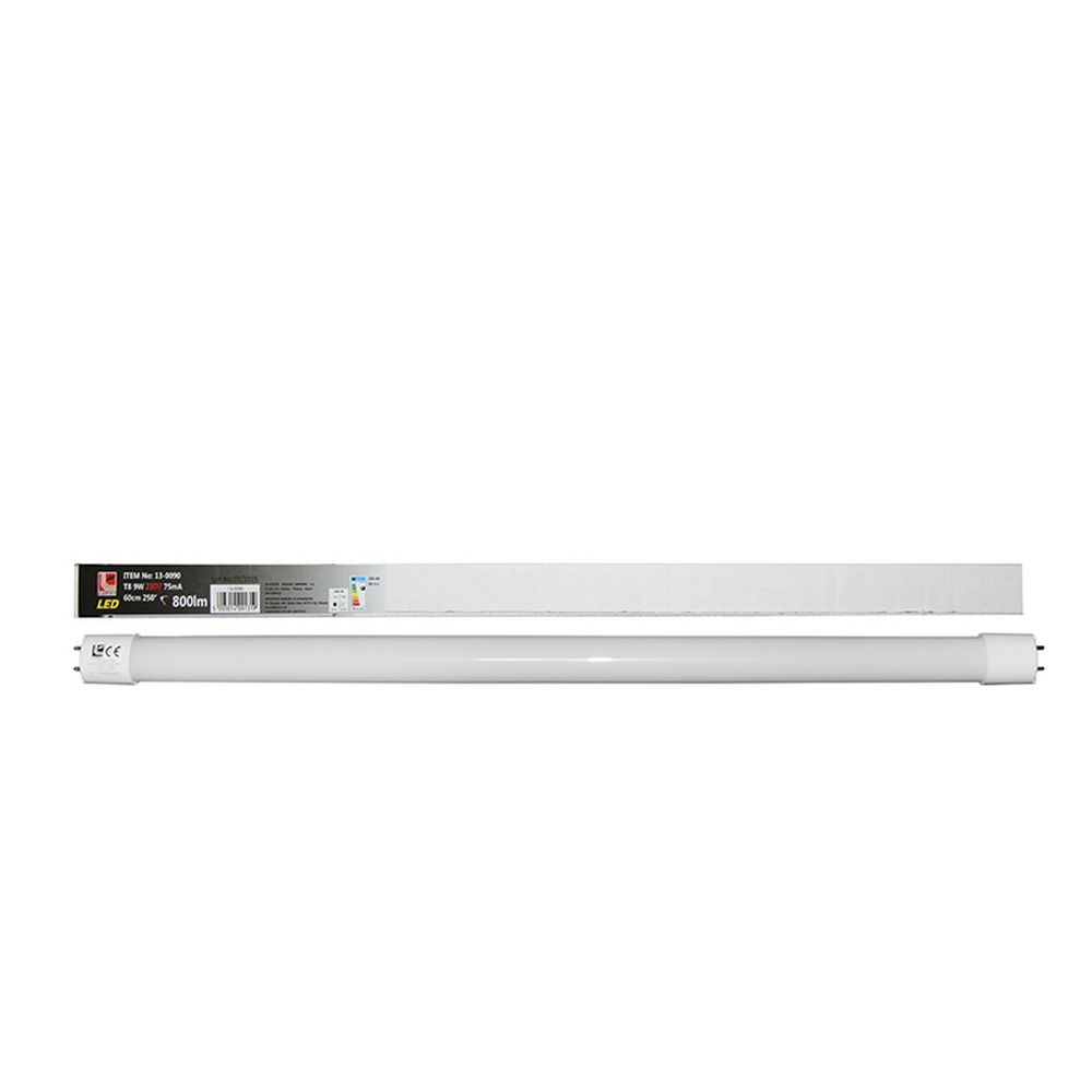 ΛΑΜΠΑ ΦΘΟΡΙΟΥ LΕD ΓΥΑΛΙΝΗ Τ8 60CΜ 9W 230V  ΨΥΧΡΟ 250