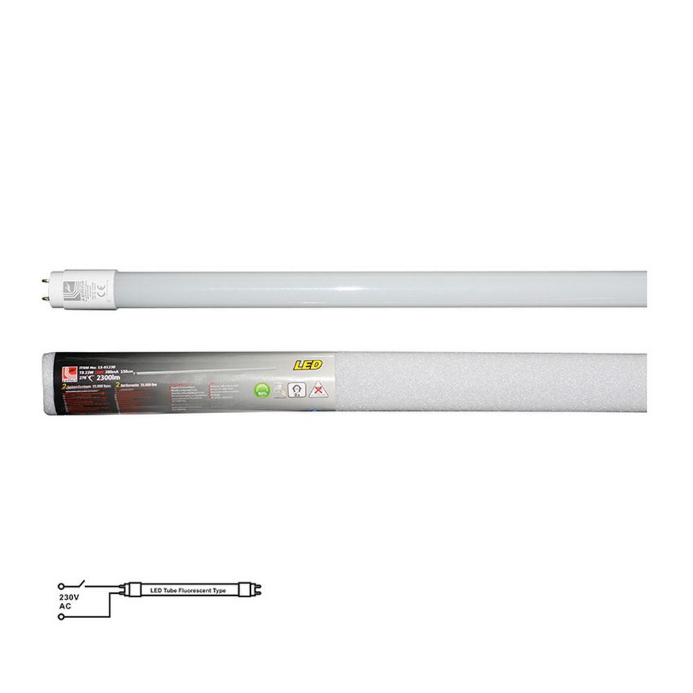 LΕD ΓΥΑΛΙΝΗ Τ8 150CΜ 24W 230V ΨΥΧΡΟ 210 ΜΟΝΗΣ ΤΡΟΦΟΔΟΣΙΑΣ