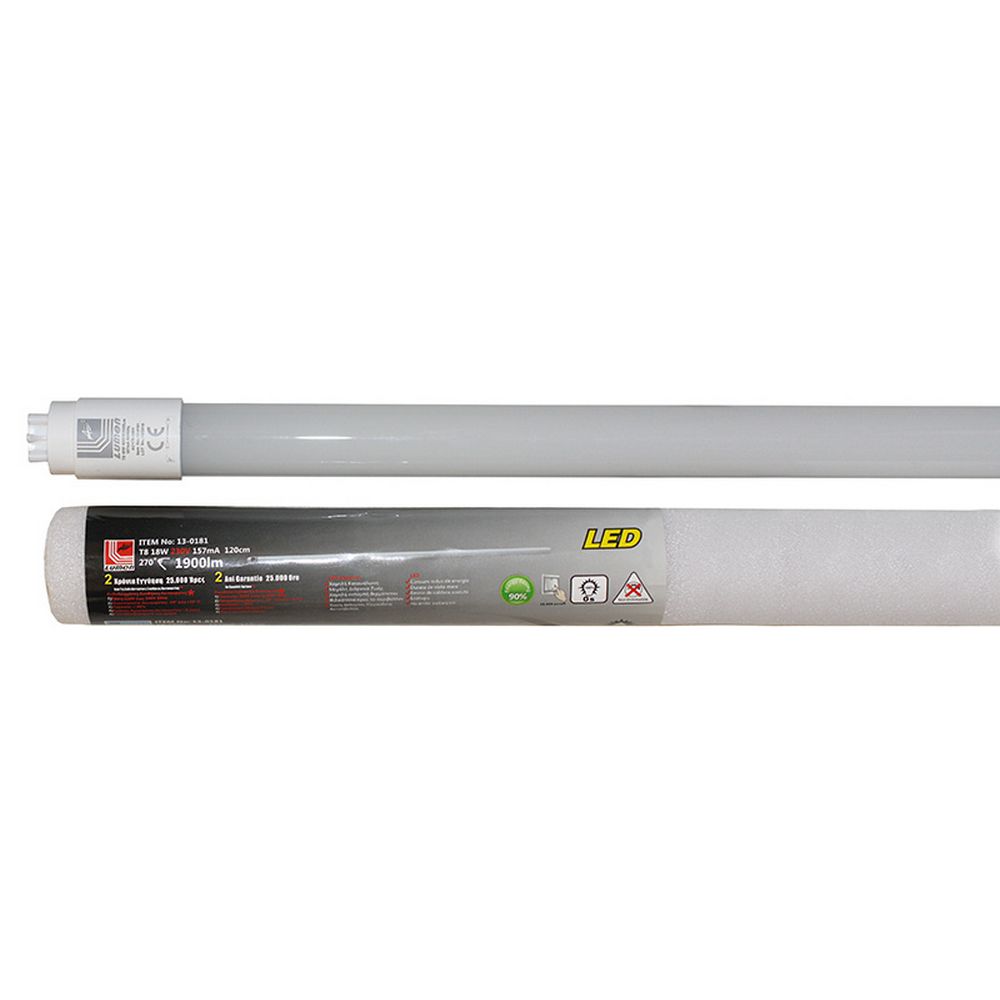 ΛΑΜΠΑ LΕD ΦΘΟΡΙΟΥ Τ8 18W 120CΜ 230V 4000Κ