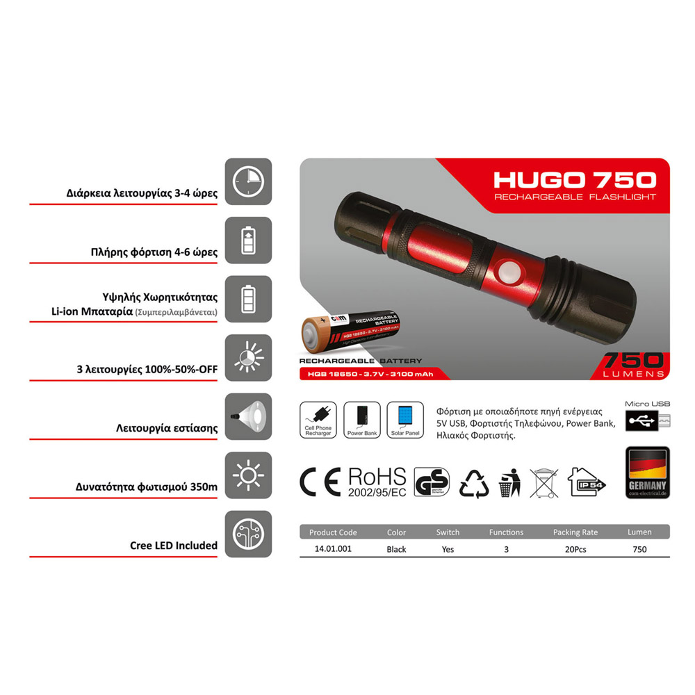 Αποτέλεσμα εικόνας για HUGO 750 Lumen
