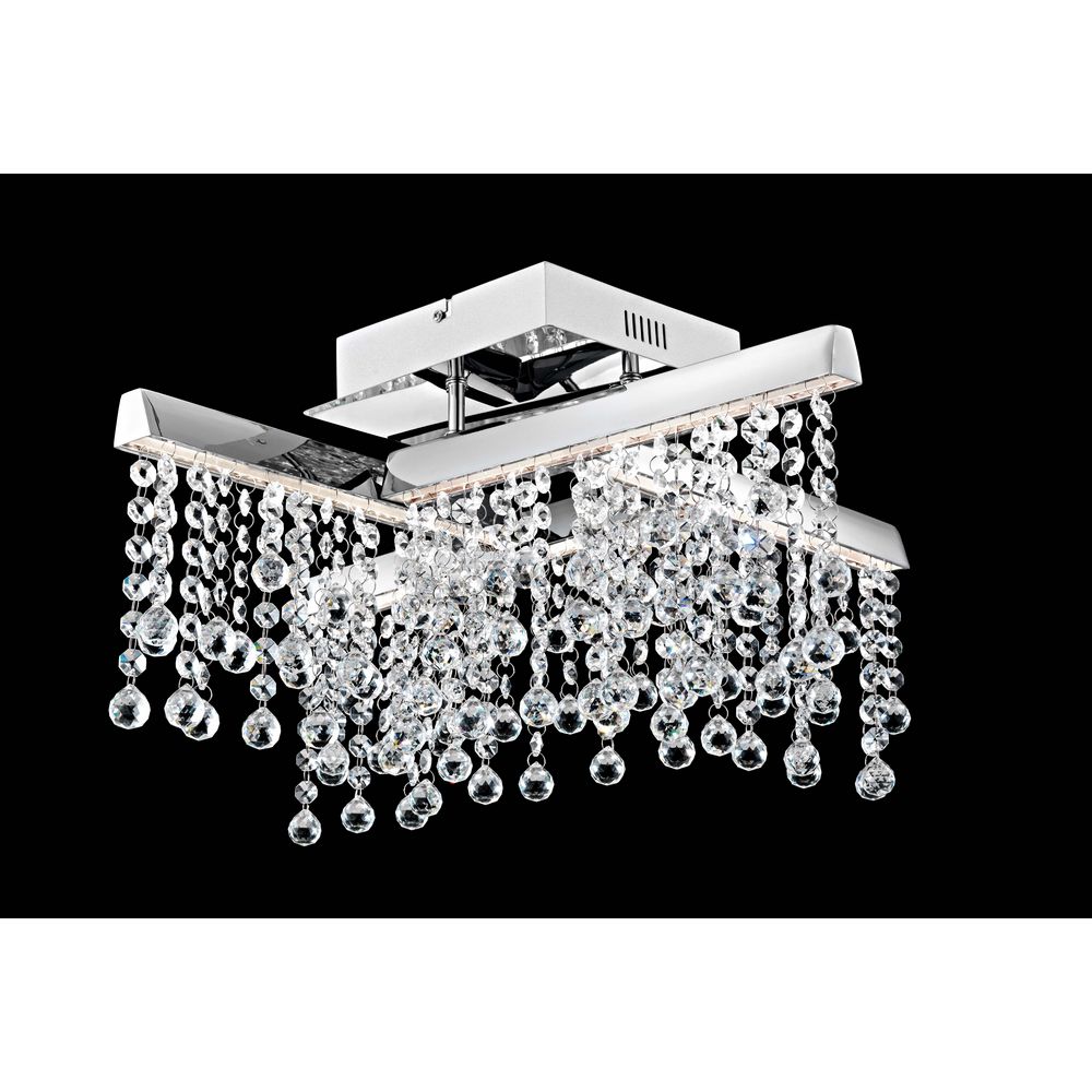 ΠΛΑΦΟΝΙΕΡΑ ΦΩΤΙΣΤΙΚΟ Fulgio Chrome & Crystal LED 28.8 W 3000K D:52 H:26