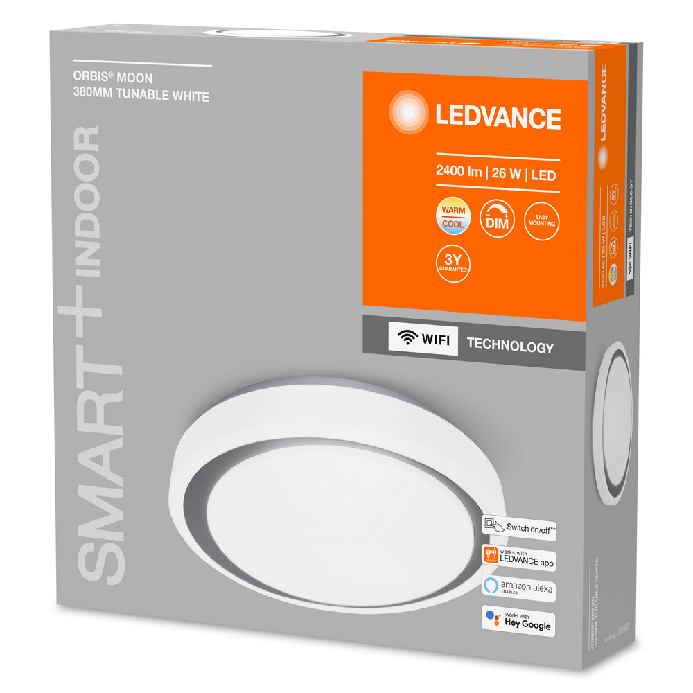 Smart+ Orbis Ceiling Moon WIFI TW 380mm white/Grey