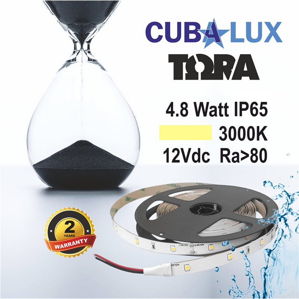 ΤΑΙΝΙΑ 4,8W ΙΡ65 12V WW 3000Κ 5Μ ΤΟRΑ 50-0006