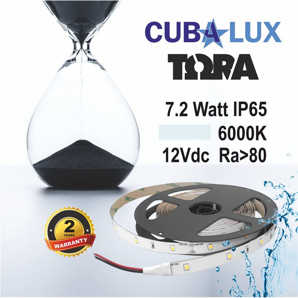 ΤΑΙΝΙΑ LΕD 7.2W ΙΡ65 12V 5500Κ ΤΟRΑ