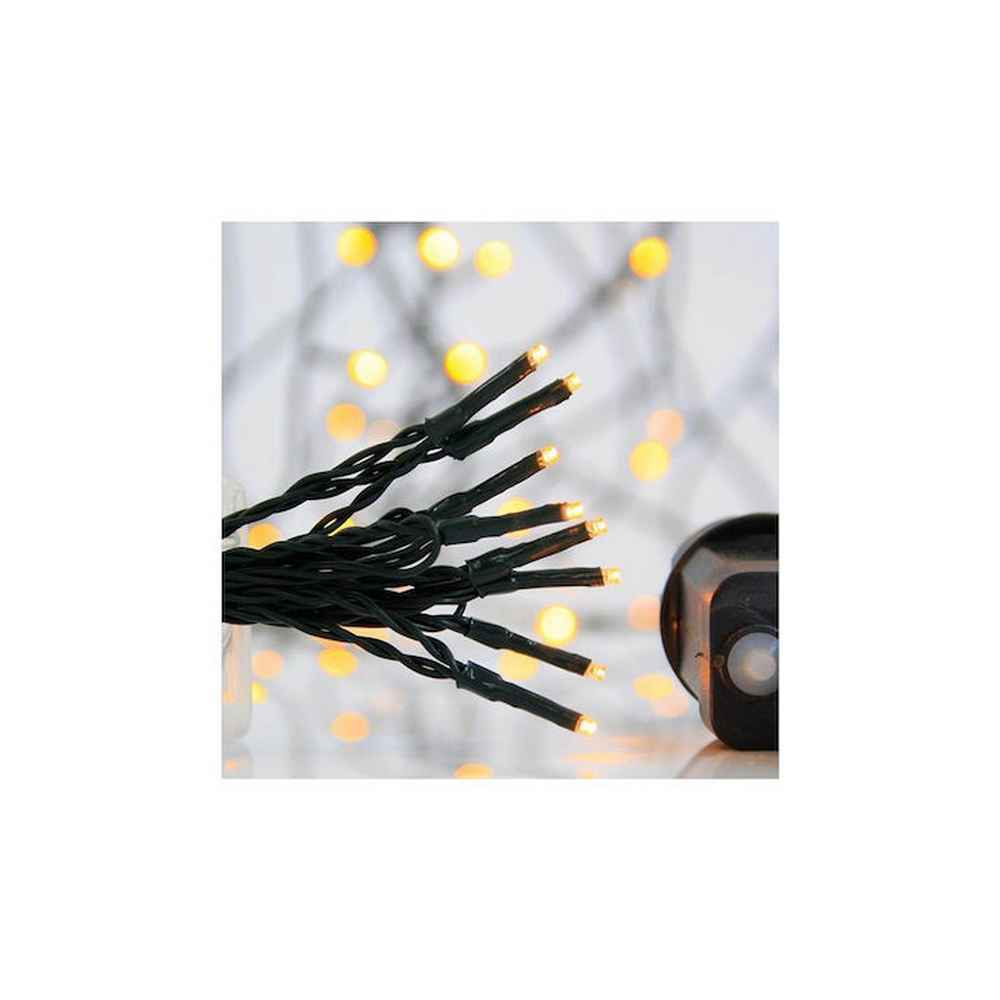 ΣΕΙΡΑ, 400 LED 3mm, 31V ΜΕΤΑΣΧΗΜΑΤΙΣΤΗ, 8 ΠΡΟΓΡΑΜΜΑΤΑ & ΜΝΗΜΗ, ΠΡΑΣΙΝΟ PVC ΚΑΛΩΔΙΟ, ΘΕΡΜΟ ΛΕΥΚΟ LED ΑΝΑ 5cm, ΠΡΟΕΚΤΑΣΗ ΠΑΡΟΧΗΣ 3m, ΙΡ44
