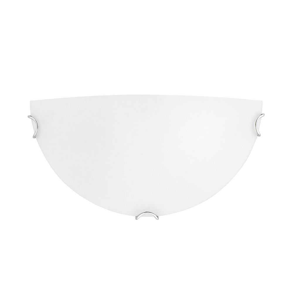 ΑΠΛΙΚΑ ΦΩΤΙΣΤΙΚΟ Anco Satinated White Glass Chrome Metal E27 1x60W L:30 H:15cm