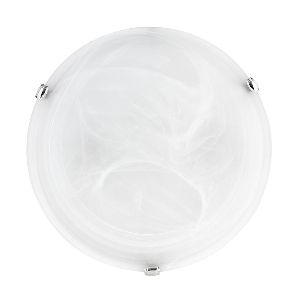 ΠΛΑΦΟΝΙΕΡΑ ΦΩΤΙΣΤΙΚΟ  Alabaster Glass Chrome Metal E27 2x60W D:40 H:9.5cm