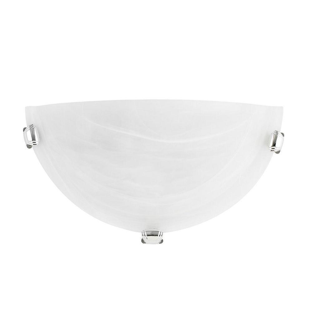ΑΠΛΙΚΑ ΦΩΤΙΣΤΙΚΟ Giorno Alabaster Glass Chrome Metal E27 1x60W L:30 H:15cm