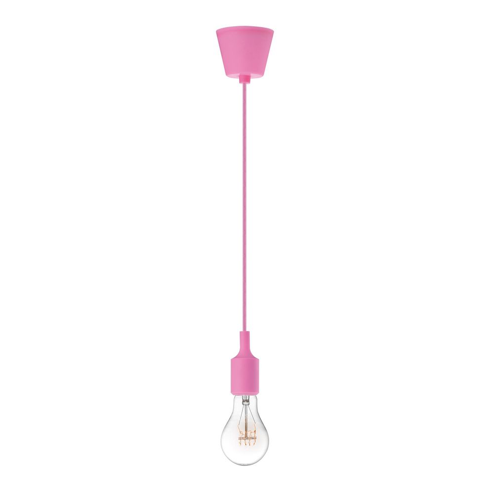 ΚΡΕΜΑΣΤΟ ΦΩΤΙΣΤΙΚΟ Swing Pink Silicon E27 1x60W D:4,5 H:100cm