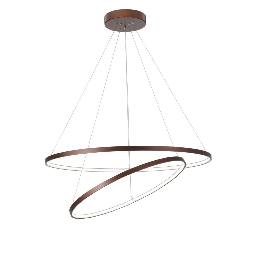 ΚΡΕΜΑΣΤΟ ΦΩΤΙΣΤΙΚΟ Ferrol Coffee Brown Aluminium & Acrylic Adjustable LED 85W 3000K D:60 H:120 cm