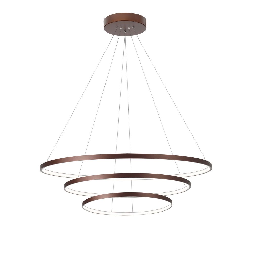 ΚΡΕΜΑΣΤΟ ΦΩΤΙΣΤΙΚΟ Ferrol Coffee Brown Aluminium & Acrylic Adjustable LED 111W 3000K D:80 H:120 cm