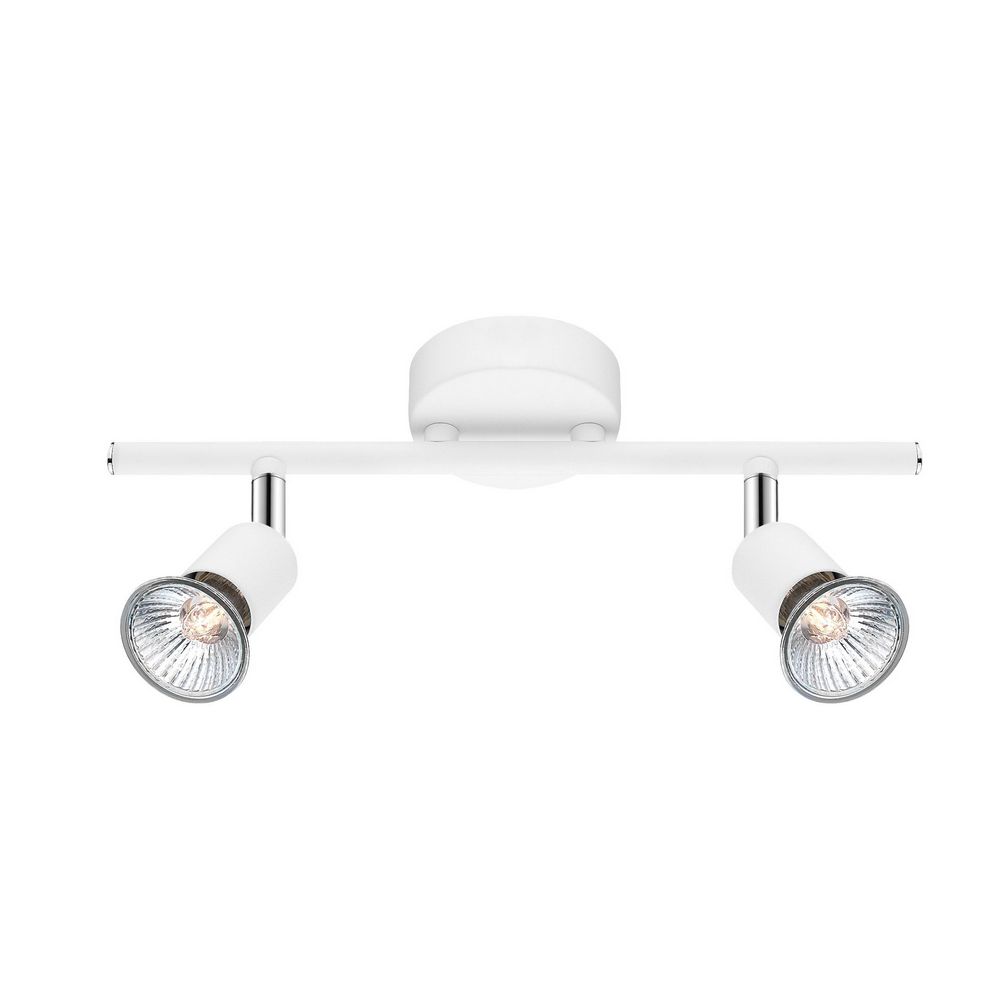 ΣΠΟΤ ΦΩΤΙΣΤΙΚΟ Base Matt White Metal Bulb Excluded GU10 2x50W L:31 H:16cm