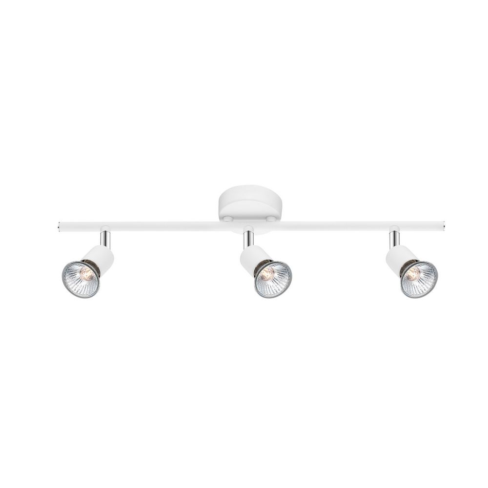 ΣΠΟΤ ΦΩΤΙΣΤΙΚΟ Base Matt White Metal Bulb Excluded GU10 3x50W L:49 H:16cm