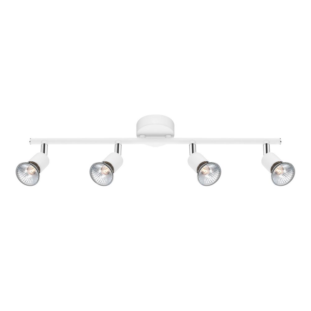 ΣΠΟΤ ΦΩΤΙΣΤΙΚΟ Base Matt White Metal Bulb Excluded GU10 4x50W L:51 H:16cm