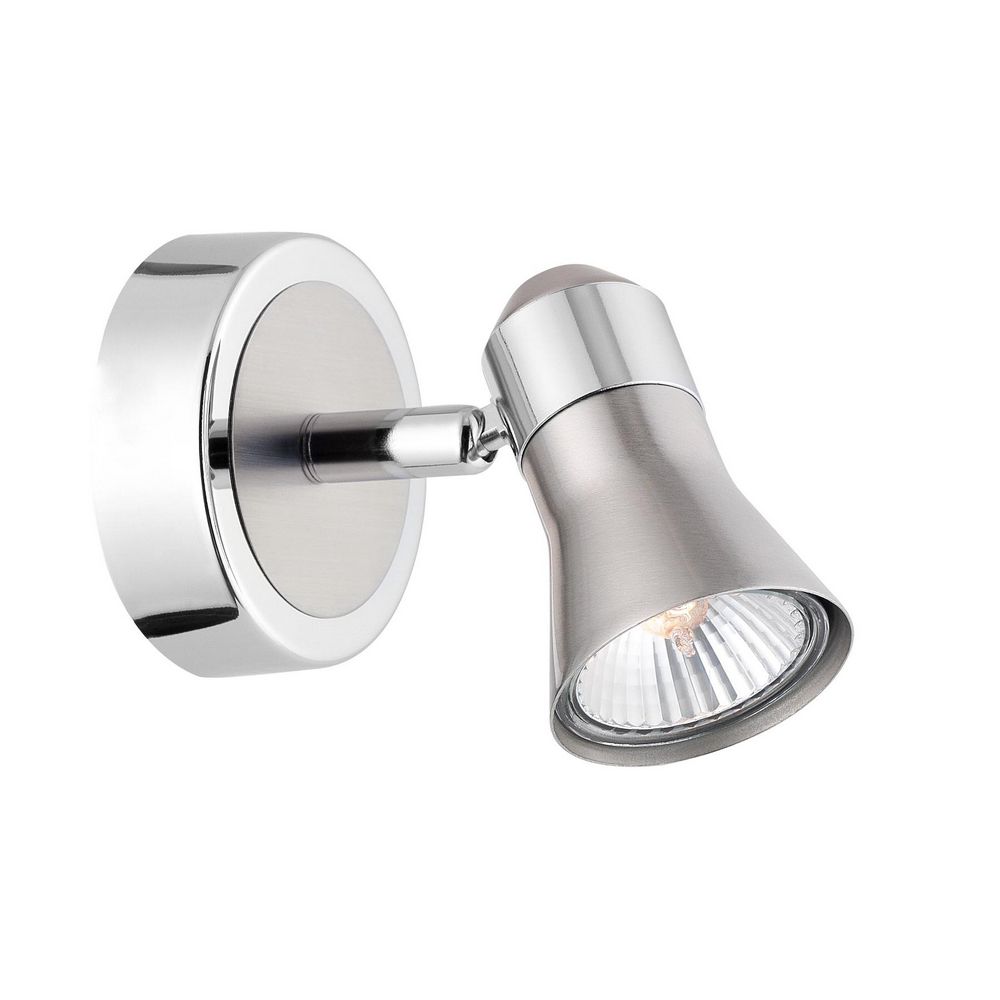 ΣΠΟΤ ΦΩΤΙΣΤΙΚΟ Galeria Satin Nickel & Chrome Bulb Excluded GU10 1x50W D:8 H:12.5cm