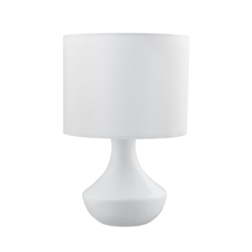 ΕΠΙΤΡΑΠΕΖΙΟ ΦΩΤΙΣΤΙΚΟ Rosia Matt White Metal White Fabric Shade E27 1x40W D:18 H:26cm
