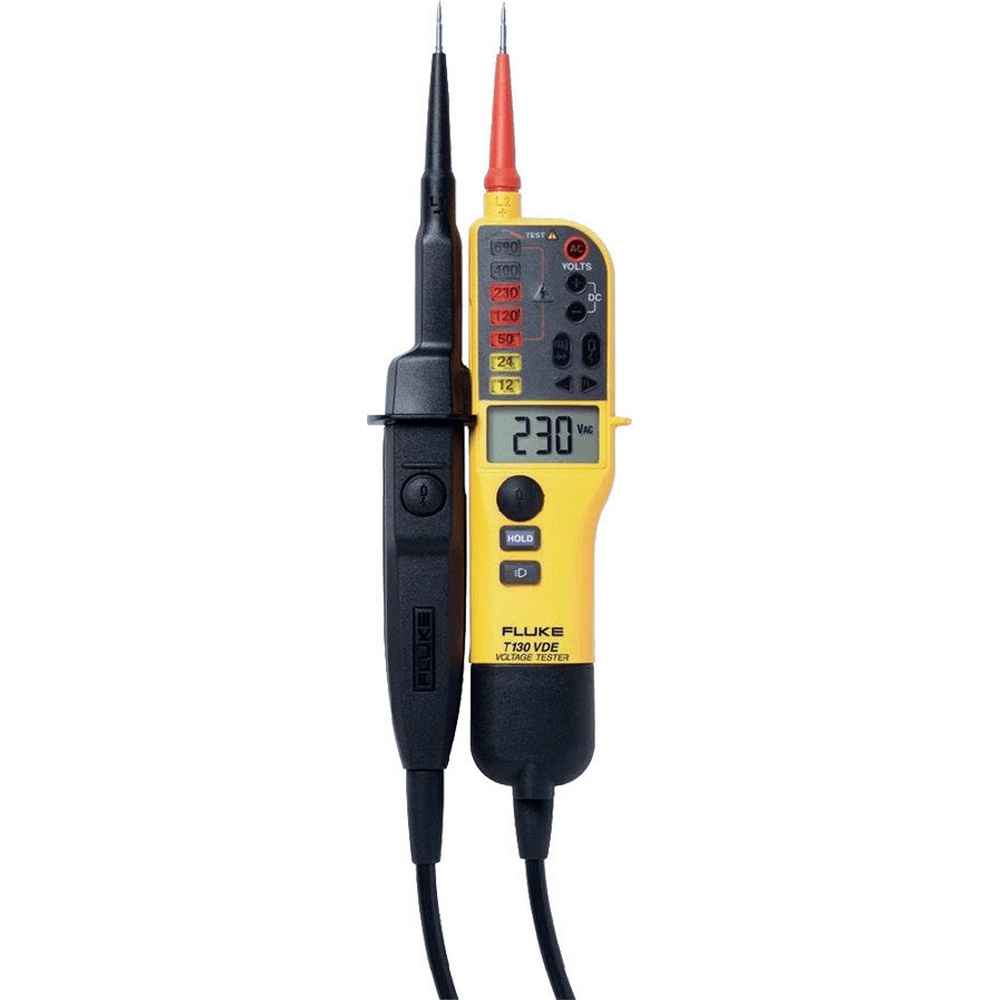 Δοκιμαστικό Τάσης 12-690VAC/DC & Ψηφιακό Φασήμετρο IP64 με οθόνη LCD Fluke-T130VDE