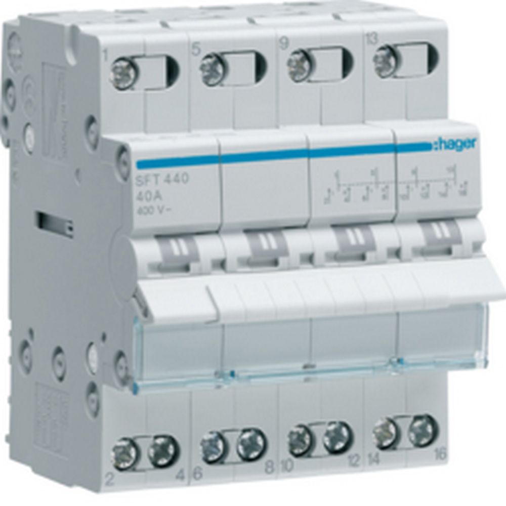 ΔΙΑΚΟΠΤΗΣ ΡΑΓΑΣ 1-0-2 4ΠΟΛΙΚΌΣ  40Α SFT440 HAGER