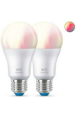 WIZ Λάμπα LED 8W 806lm E27 230V 2200-6500K RGBW 2τεμ. WiFi Bluetooth BULB A60 E27 X2