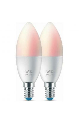 WIZ Λάμπα LED Κερί 4,9W 470lm E14 230V 2200-6500K RGBW 2τεμ. WiFi Bluetooth CANDLE C37 E14 X2