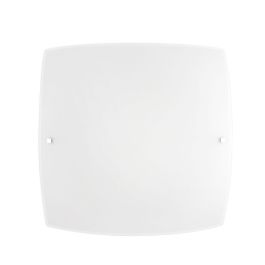 ΠΛΑΦΟΝΙΕΡΑ ΦΩΤΙΣΤΙΚΟ Quale Satinated White Glass Chrome Metal E27 1x60W L:30 H:9cm