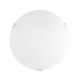 ΠΛΑΦΟΝΙΕΡΑ ΦΩΤΙΣΤΙΚΟ Anco Satinated White Glass Chrome Metal E27 2x60W D:40 H:9.5cm