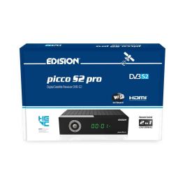 Edision Δορυφορικός Δέκτης Picco S2 Pro Full HD (1080p) DVB-S2 με Λειτουργία Εγγραφής PVR και Ενσωματωμένο Wi-Fi Μαύρος