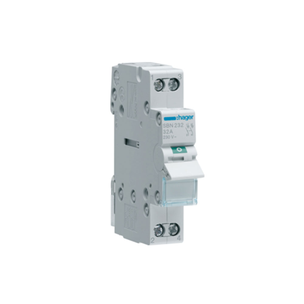 ΔΙΑΚΟΠΤΗΣ ΡΑΓΑΣ 2x32Α SBN232 HAGER